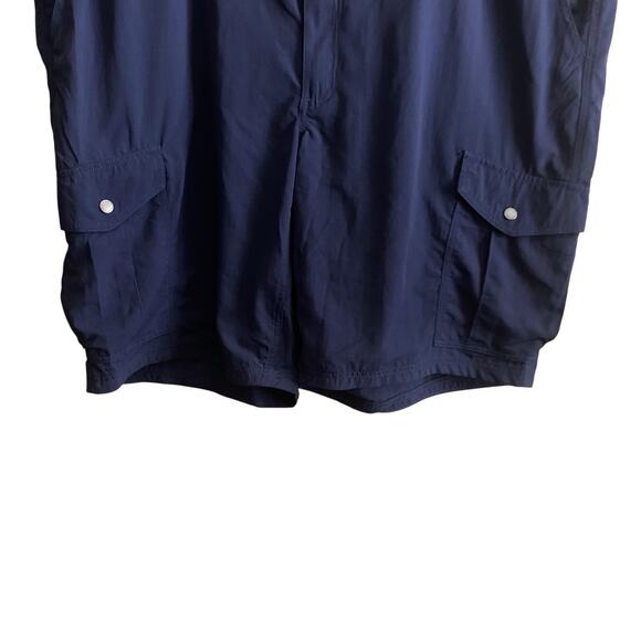 Duluth Trading Mens Size 48 Navy Nylon Cargo Shorts Back Side Elastic Waist - Picture 3 of 8